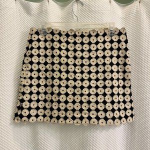 NWOT Catherine Malandrino Checkerboard Chain Link Leather Skirt - Size 4